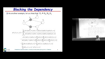 Lecture 3. Conditional Independence Relations, D-Separation and the Bayes Ball Algorithm