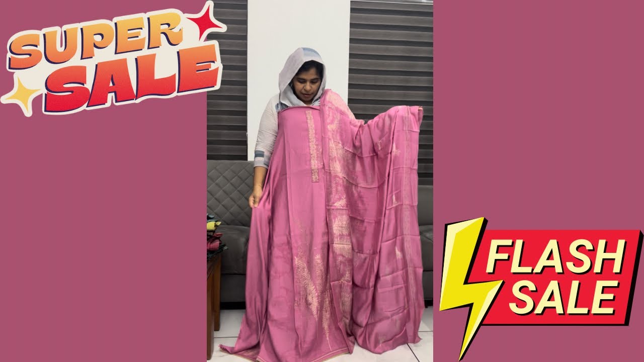 STOCK CLEARANCE:1190 FREE SHIPPING.UNSTITCHED SUITS.NO RETURN.AFNA FASHION HOME.BOOKING:7736970623.