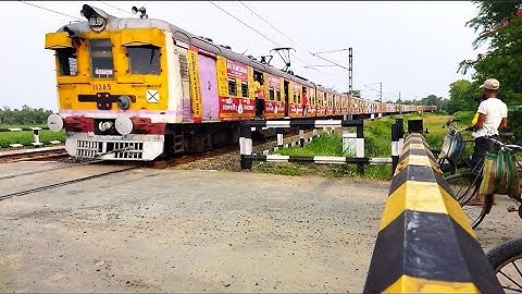 Super High Speed Advertisement EMU Local Train Dangerous & Furious Moving Out Railgate