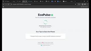EcoPulse α 🌿 — AI-Powered Sustainability Scanner | Cloud Run Hackathon