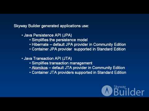 Using Skyway Builder for generating Spring applications for JBoss, Websphere, Weblogic and OC4J