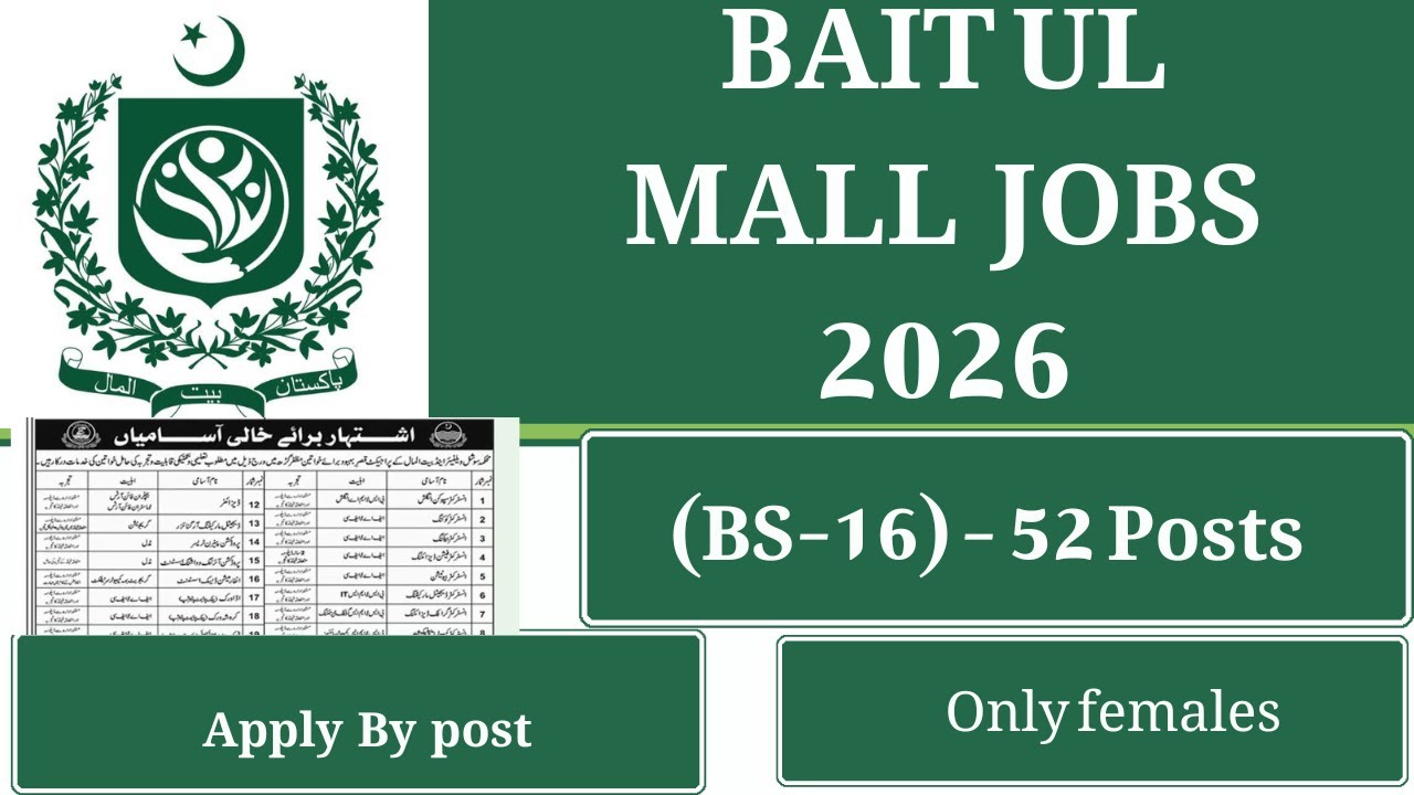 BAIT UL MALL JOBS 2026  | Jobs in Pakistan