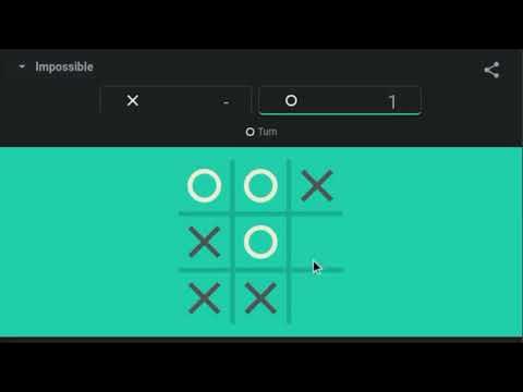 BEATING THE IMPOSSIBLE GOOGLE TIC TAC TOE!!!!!!! 