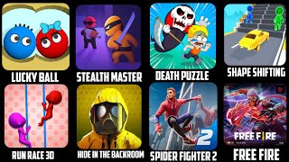 Lucky Ball, Stealth master, Death Puzzle, Shape shifting, Run Race 3D, Hide in the backroom, Spider screenshot 1