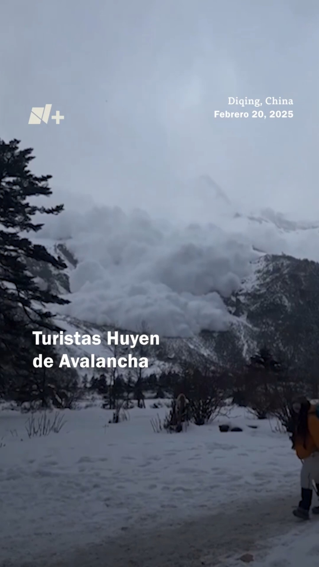 Turistas huyen de avalancha #nmas #shorts #china