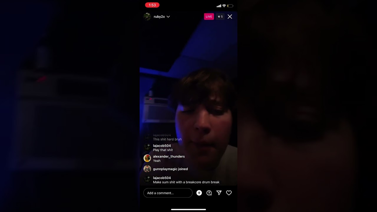 Ruby Mitchell unreleased songs instagram live stream