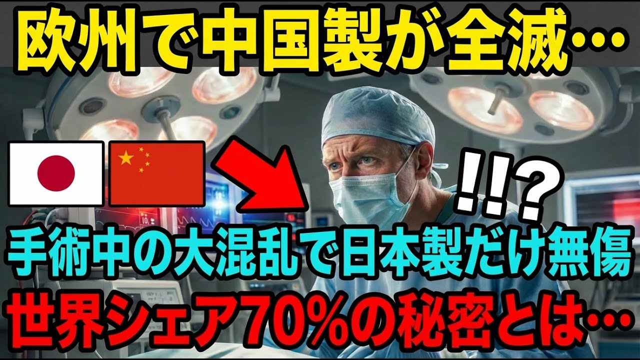 【海外の反応】「日本の医療機器はもう不要だ！」欧州の名門病院が中国製に全面切替 → 手術中に内視鏡が突然停止、世界シェア70%の日本企業が隠していた