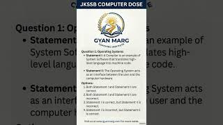 JKSSB NEW PATTERN COMPUTER DAILY DOSE FOR JUNIOR ASSISTNT, LAB ATTENDENT, JKP CONSTABLE #jkssb #jk