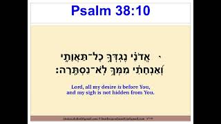Psalm 38 with English text - תהילים פרק ל"ח,  נוסח ספרדי ירושלמי