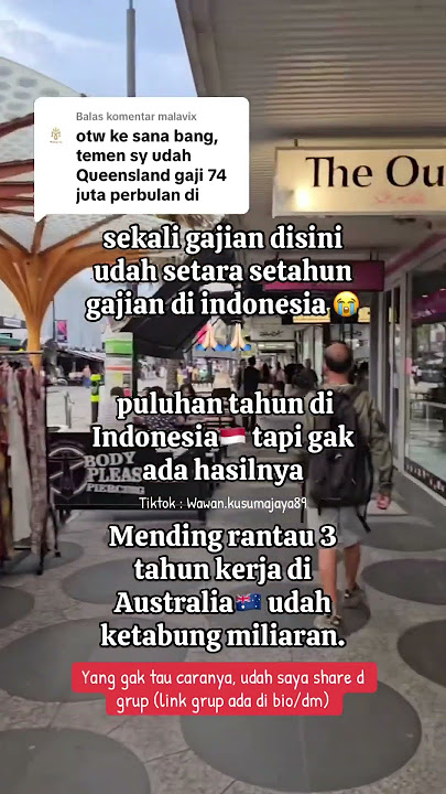 Masuk grupnya lewat akun tiktok saya wawan.kusumajaya89 #kerja #visa #australia