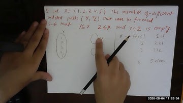 X = {1, 2, 3, 4, 5}.The number ordered pairs (Y , Z),formed such that Y ⊆ X, Z ⊆ X and y ⋂  Z =empty