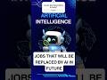 Jobs that will be replaced by AI in future #jobseekingtips #ai #jobseekers #jobs