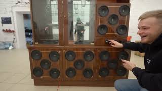 СЕРВАНТ с АВТОЗВУКОМ на ЭВАКУАТОРЕ | собрали с BASS VLOG громкий ШКАФ