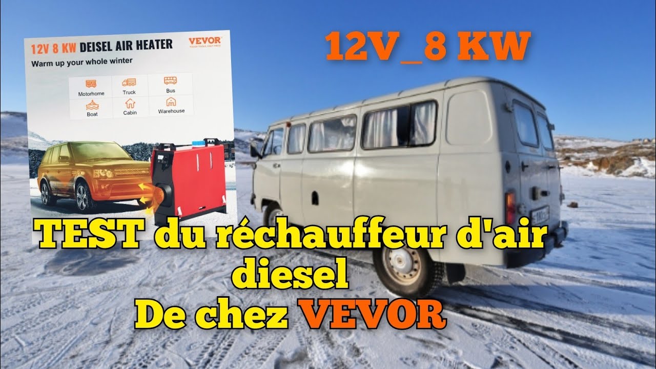 On test le réchauffeur d'air diesel 12V 8Kw de chez vevor 