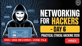 Practical Ethical Hacking 2026 - DAY 6 - DNS & DNS Records. Zone File | HINDI | PhD Security