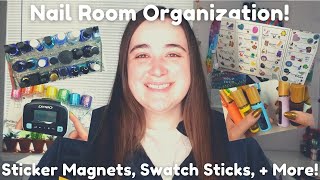 Random Nail Room Organization! Sticker Magnets, Swatch Sticks, + More! screenshot 3