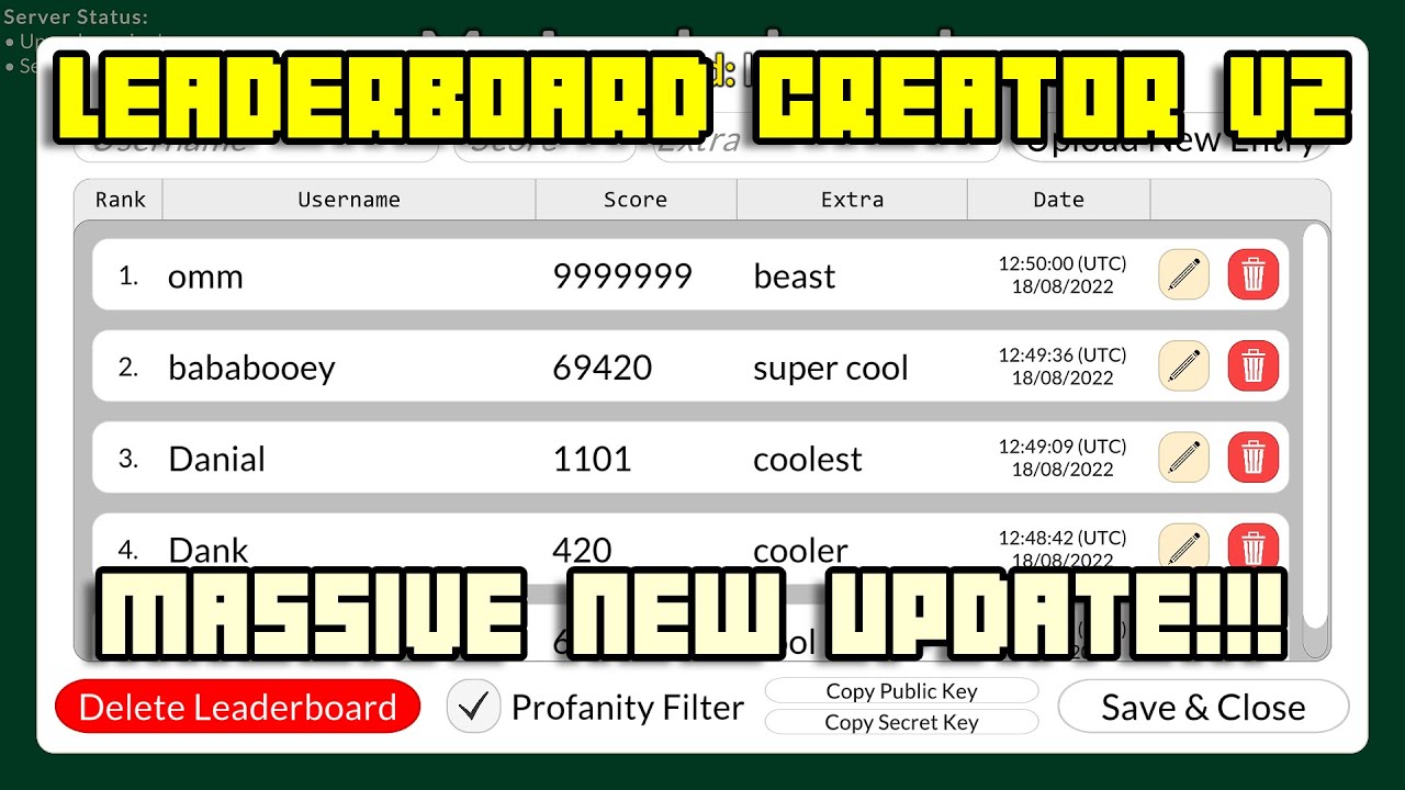 Leaderboard Creator by Danial Jumagaliyev