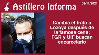 Cambia el trato a Lozoya después de la famosa cena; FGR y UIF buscan encarcelarlo