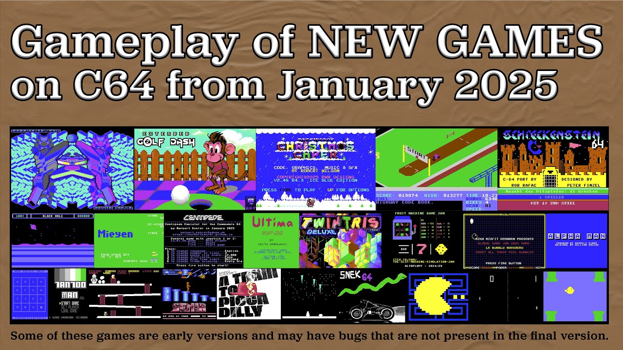 Gameplay of New C64 Games from January 2025 - YouTube