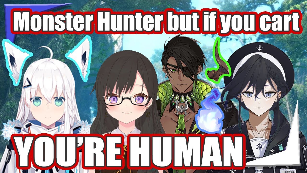 Monster Hunter collab turns into idenity crisis with Fubuki, Iofi, Oga and Rio 【Holopro EngSub】