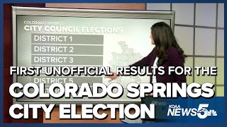 First unofficial results of the Colorado Springs Municipal Election