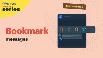 How-To Videos | Star and bookmark important messages | Zoho Cliq
