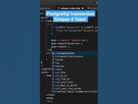 Simpan 4 Tabel dalam PostgreSql PDO transaction #howto #postgresql # ...