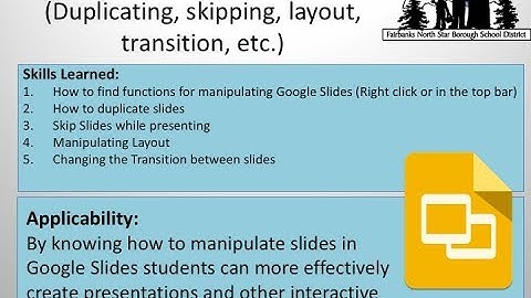 How to manipulate Google Slides (move slides, hide slides, add transitions, etc.)