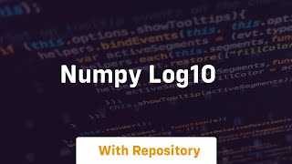 numpy log10