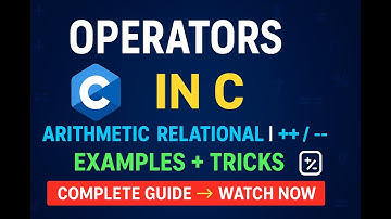 👉All C Operators in One Video 🔥 | ++, --, %, &&, || - Explained with Examples