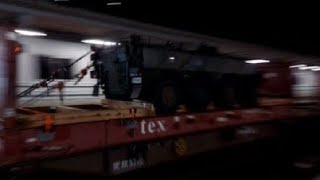 【自衛隊96式装輪装甲車輸送】JR貨物EF210形9号機+コキ3両(96式装甲車計3車積載)が西焼津駅を通過するシーン(5053レ・岡A16・特殊貨物輸送)2021.9.19