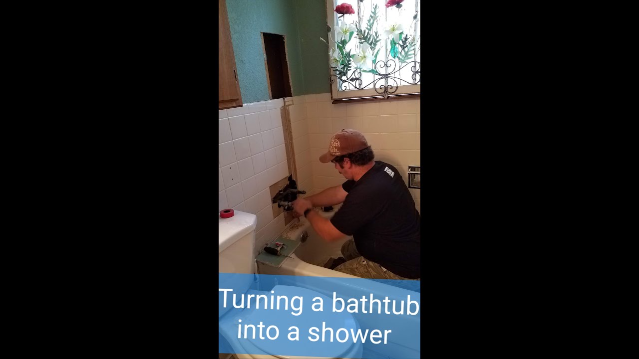 DIY Turning a bathtub into a shower! YouTube
