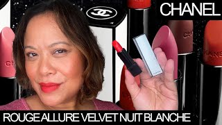 Chanel Rouge Allure Velvet Nuit Blanche - shades 2:00 & 3:00 - Try on and Review