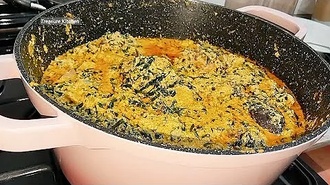 How To Cook Very Rich Egusi Soup With Scent Leaf, Uziza And Ugu Leaf | No Frying 