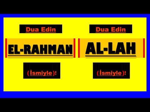 KURAN'DA Biricik "AL-LAH" & "EL-RAHMAN" Mucizesi