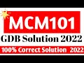 MCM101 GDB Solution 2022 | mcm101 gdb solution spring 2022 #InformativeVu #mcm101