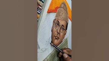 Netaji Subhash Chandra Bose drawing, Independence day 🇮🇳, #shorts #india #trending #art #drawing