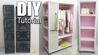 DIY Multi-Purpose Wardrobe Using Fruit Baskets and Cardtoon !