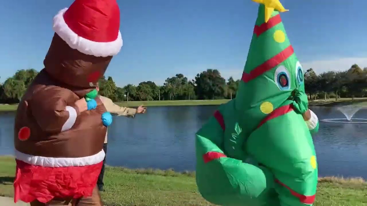 Holiday Inflatable Relay Race | Staff Team Building