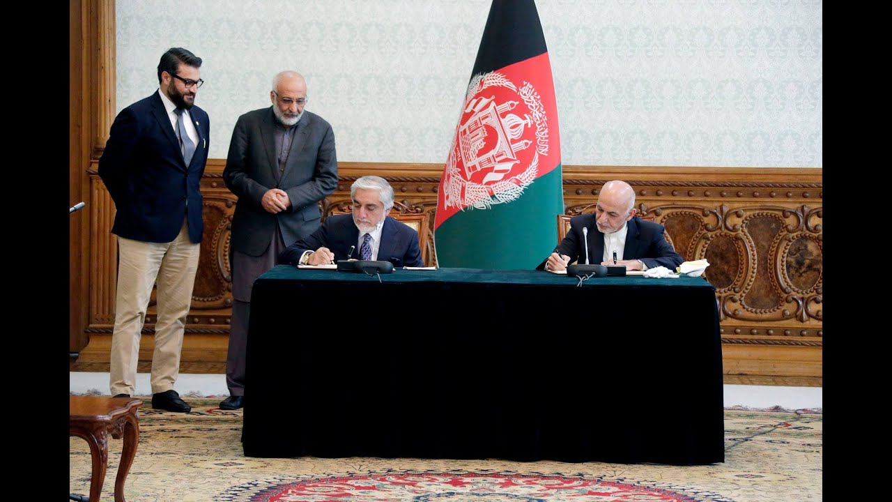 Signing ceremony of the political agreement between President Ghani and Dr. Abdullah Abdullah