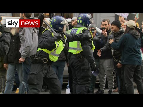 COVID-19: More than 150 arrests as anti-lockdown protesters clash with police in London