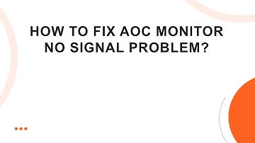 How To FIX AOC Monitor No Signal Problem?