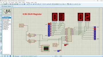 8 Bit Shift Register Simulation with Proteus 8 Professional