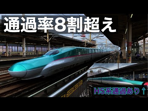 【通過率8割超え､H5系通過あり】東北新幹線E2系・E3系・E4系・E5系・E6系 小山駅270km/h通過集