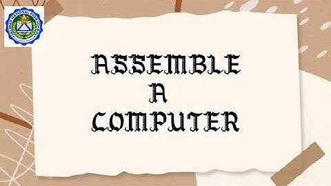 COC 1- CSS NCII Disassemble & Assemble the System Unit. SNHS