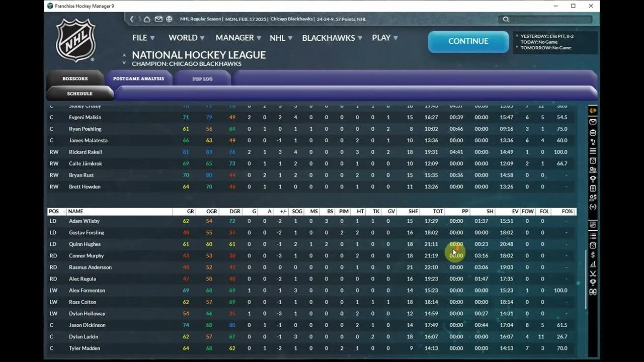 Franchise Hockey Manager 9 Chicago Blackhawks 2025 Playoff Push (Ep