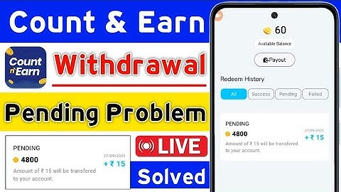 Count & Earn Me Withdrawal Pending Problem | How To Solve Withdrawal Pending Problem In Count & Earn