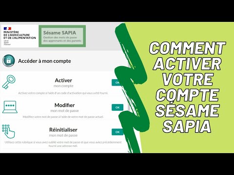 Activation de votre compte Sésame SAPIA