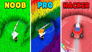 NOOB vs PRO vs HACKER - Mow My Lawn