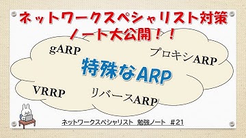 【#22 ネットワーク勉強 ネスペ　CCNA CCNP】特殊なARPってなんだ？